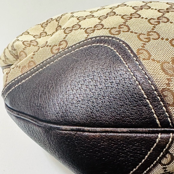 Vintage Authentic Monogram GUCCI PRINCY Hobo Dark Brown Shoulder Bag - Picture 4 of 16